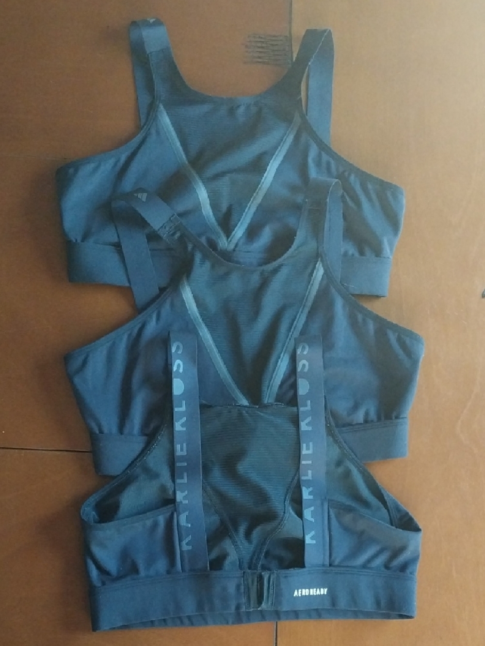 Adidas X Karlie Kloss Black Cutout Sports Bras Lot Of 3